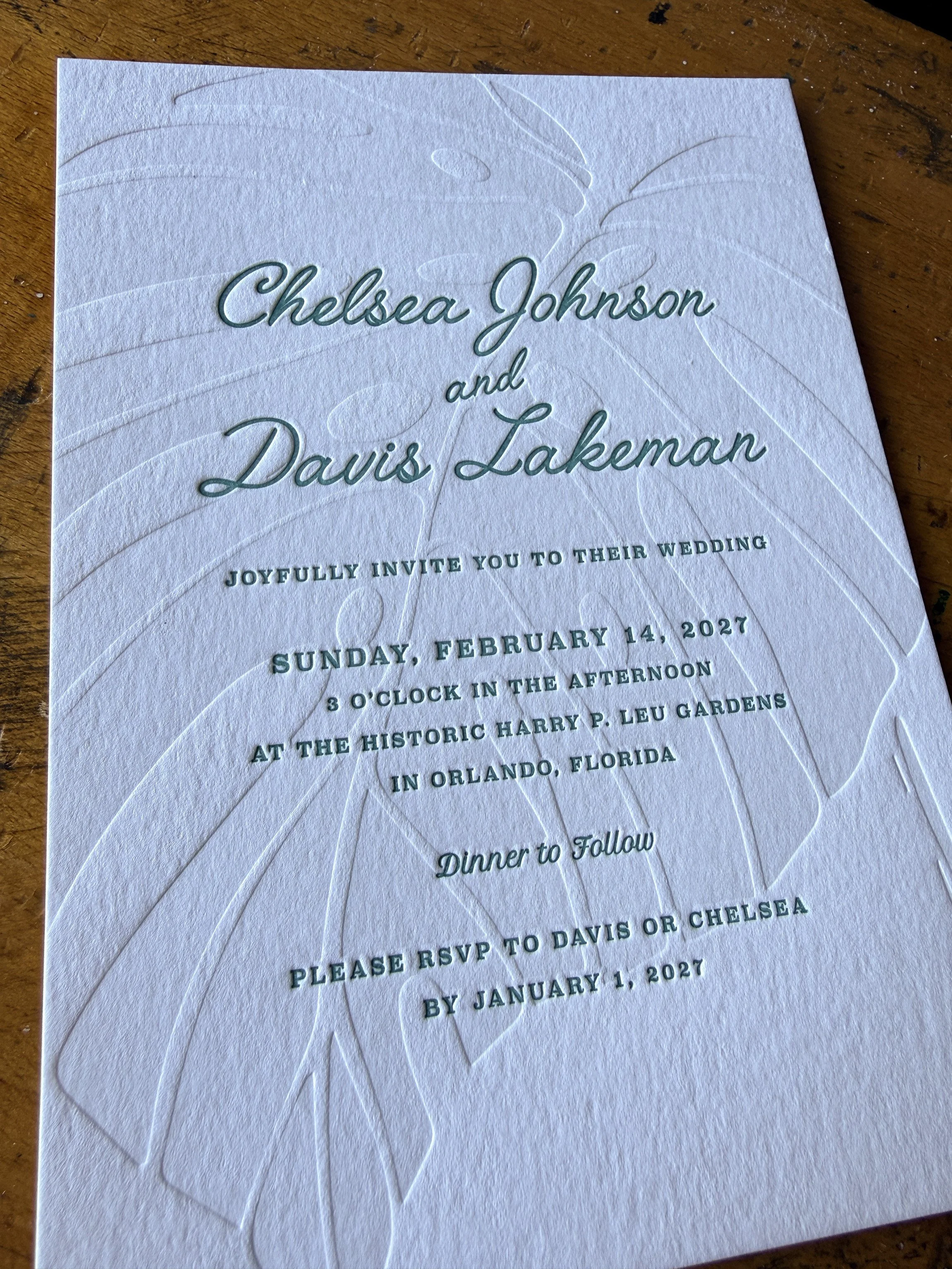 Chelsea + Davis monstera leaf