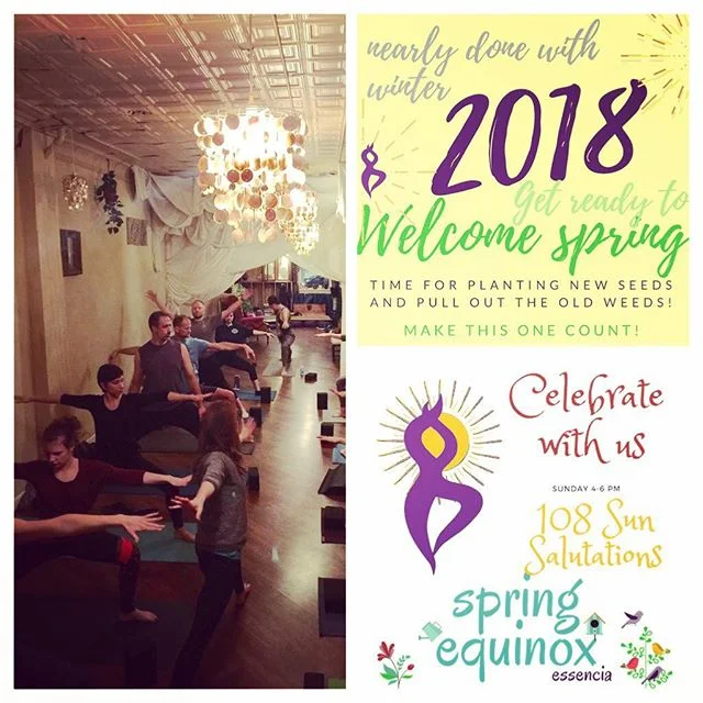 Fun Yoga Weekend #springequinox2018 #108sunsalutations #springmeditation #yogainwheaton #sundayyoga #springcelebration