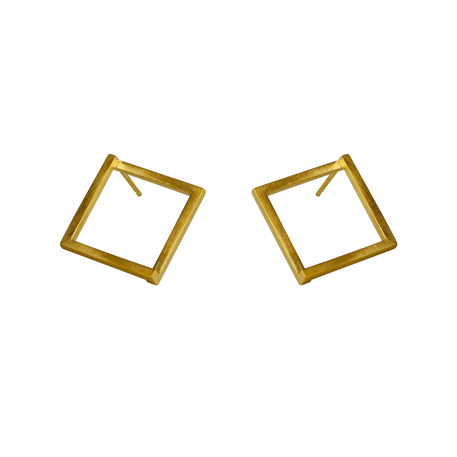 Large Geom Stud Earrings 18ct Gold Plate