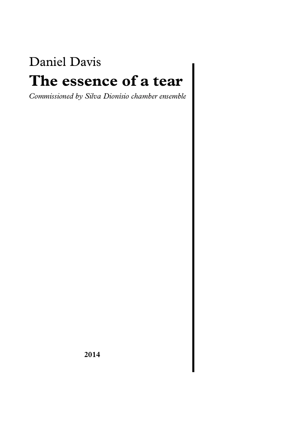 The essence of a tear (2014)