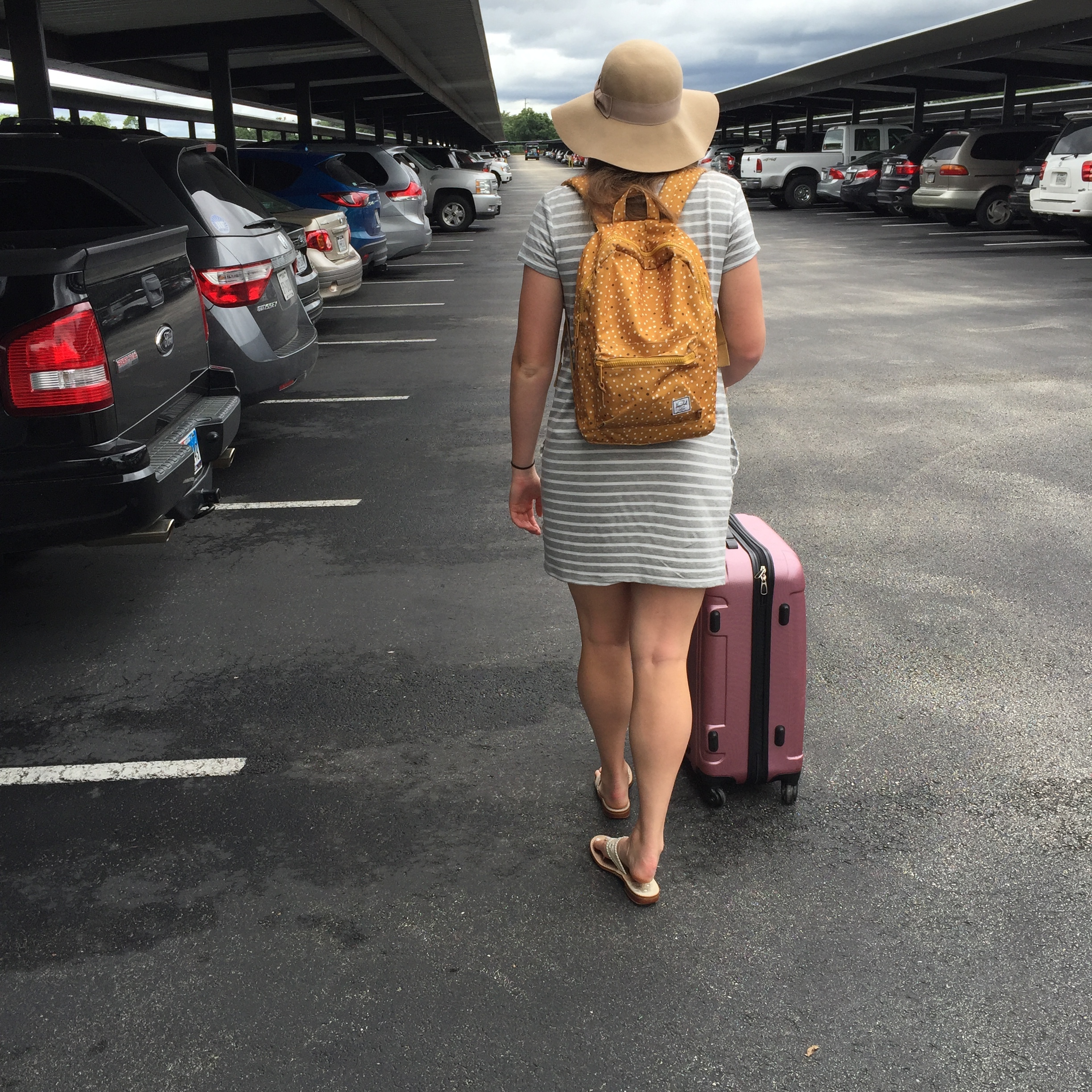 Similar shirt dress | Caslon (Nordstrom) Similar Hat | H&M (and it's on sale!)