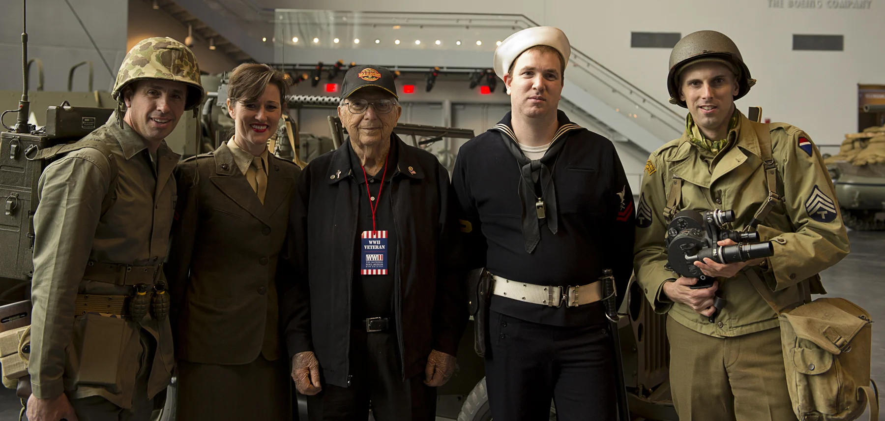 WWII Veteran and the Living Historians
