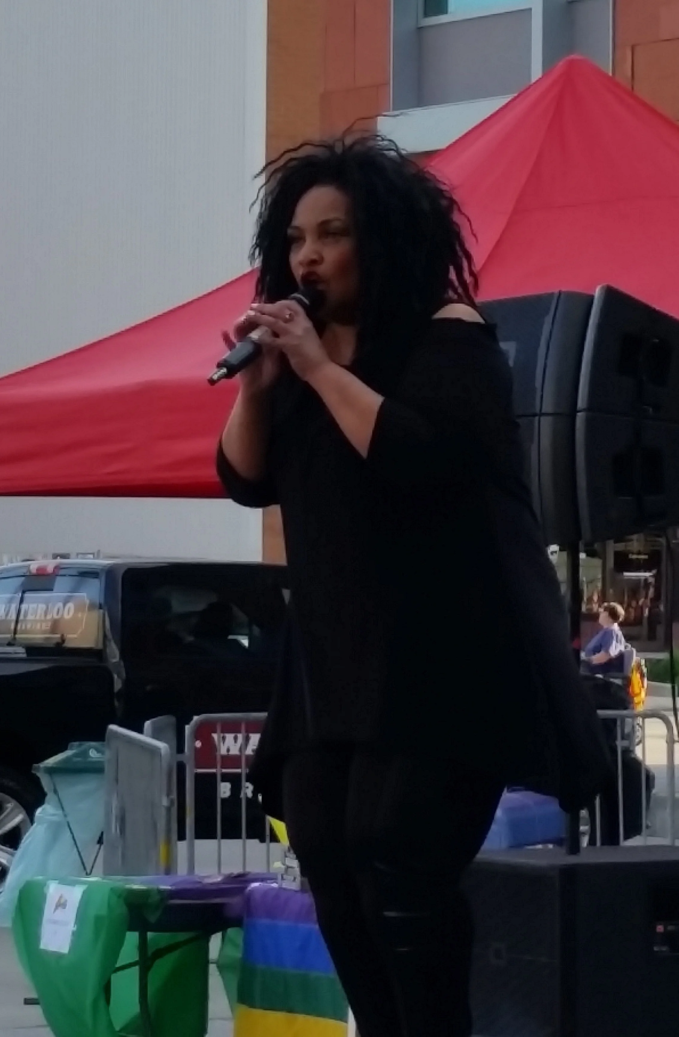 MAE working the crowd!