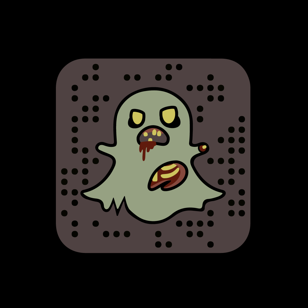  A snapcode I illustrated that led to an exclusive snapchat filter leading up to the much-anticipated premiere of The Walking Dead   Click here for original link  
