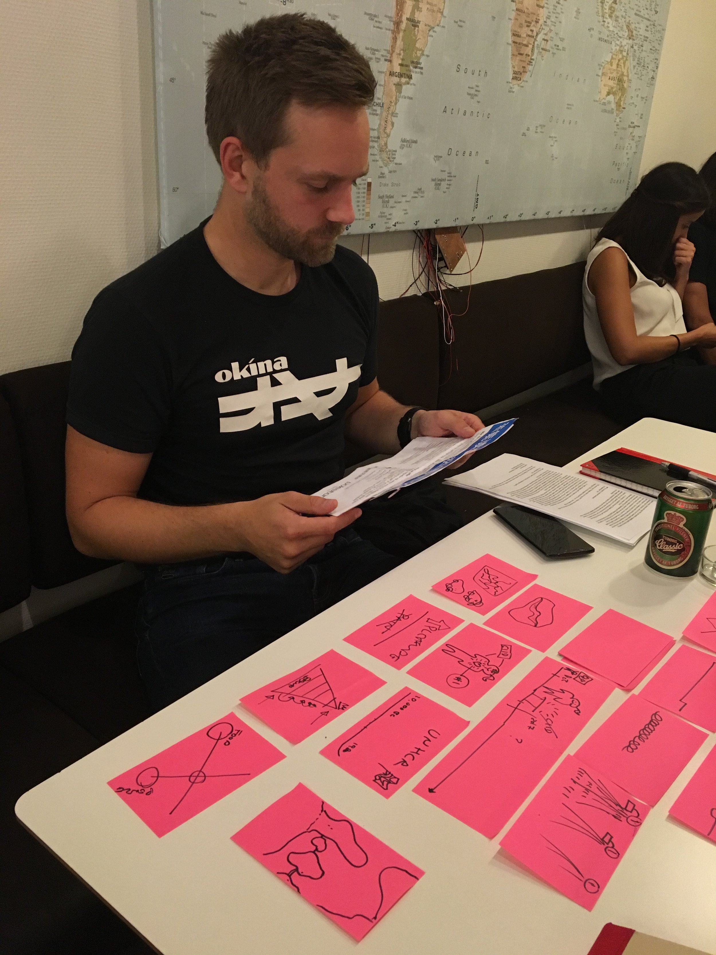 Erlend's magic post it skills