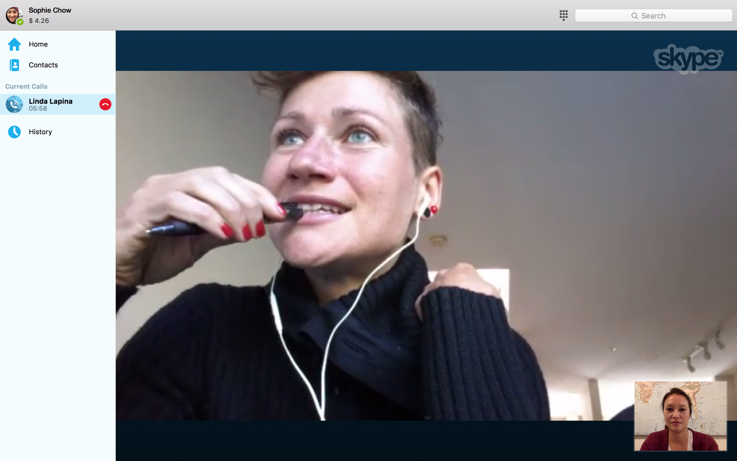 PhD Fellow, Linda Lapina Skyping in from Vancouver