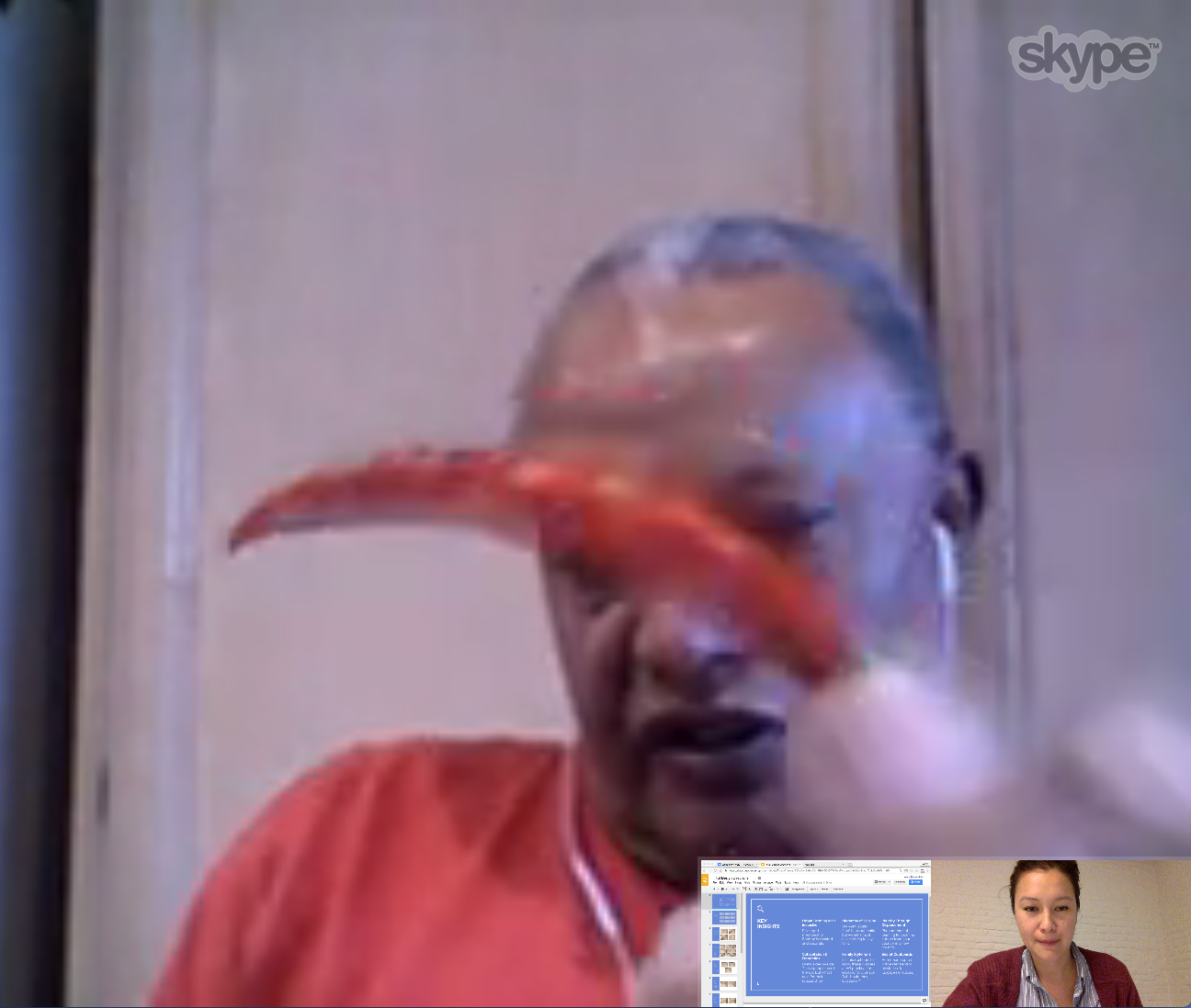 Menkir showing me some chili's from his farm