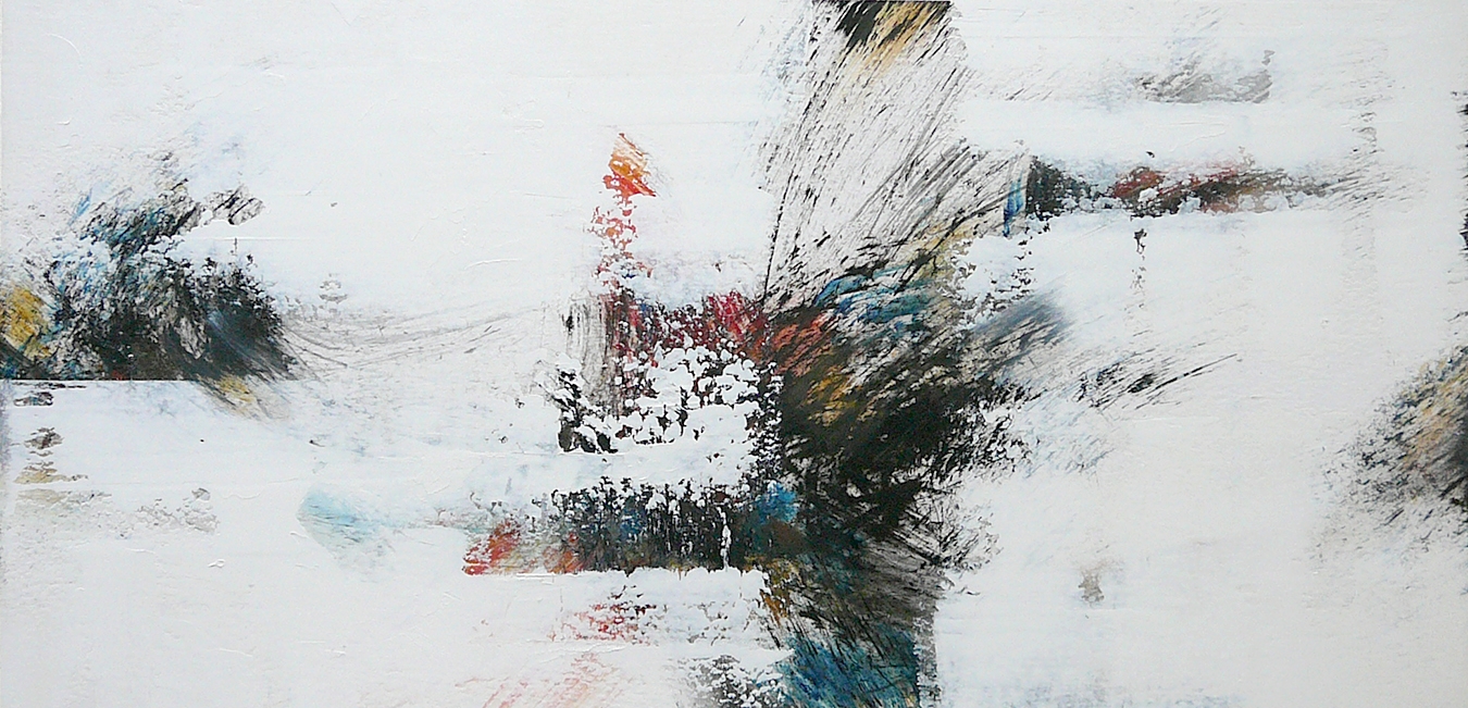   Axis #16    Oil on paper 17”x8"   Collection of Mr. &amp; Mrs. Adam Dietsch 