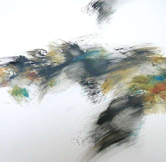   Windbreak #12   Oil on board 14x14"   Collection of Christine Schutz 