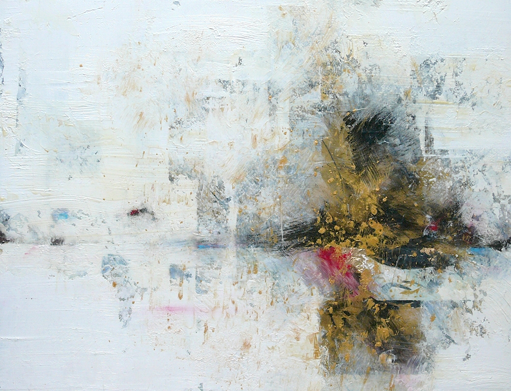   Night watch #2      oil, gold on gesso board 14x11"  