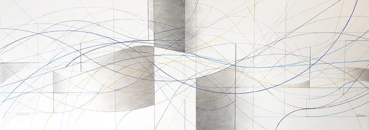   Inflection #3   graphite and pastel on illustration board 40”x16”  Collection of Metro Health-University of Michigan Health 