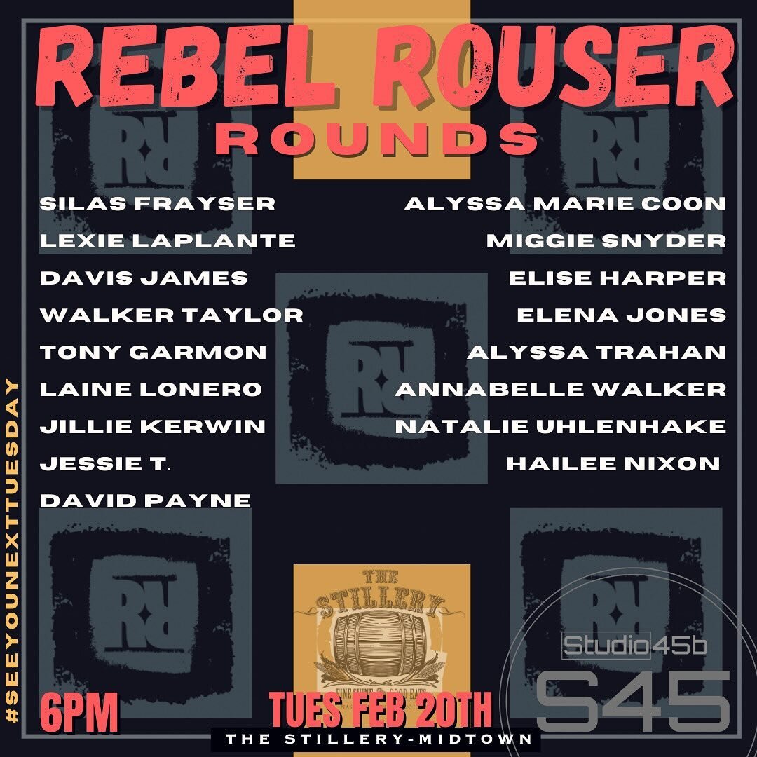 so excited to be playing with my girls again!!!

come hang out with for @rebelrousermusic at the @stillerynashville, we start at 9:00 pm.

come out and support, it&rsquo;s gonna be blast!

#nashville #nashvillewritersround #writersround #girlsround #