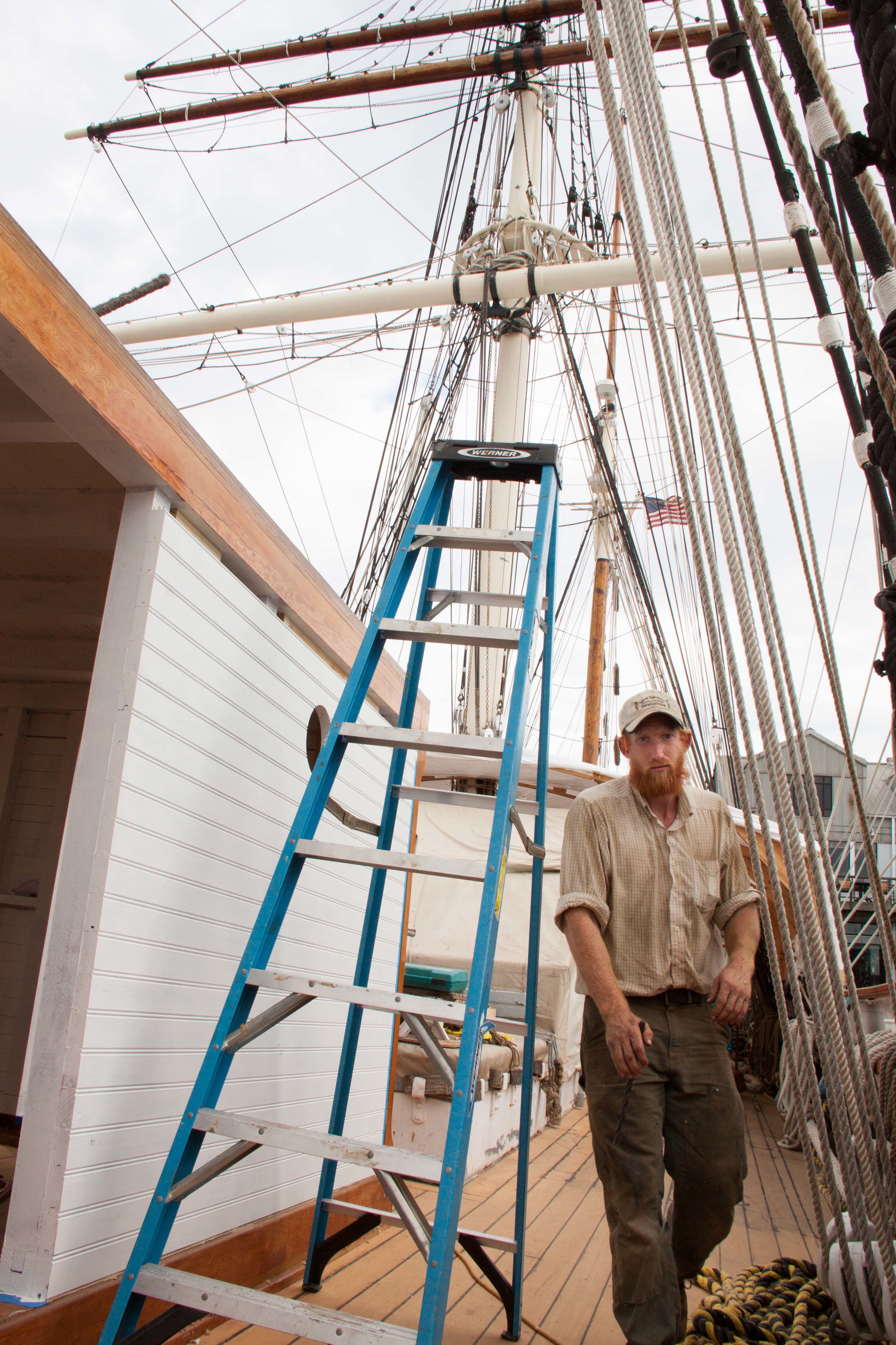 Rob Blood, a shipwright based in Maine, came down during a six week crunch period.