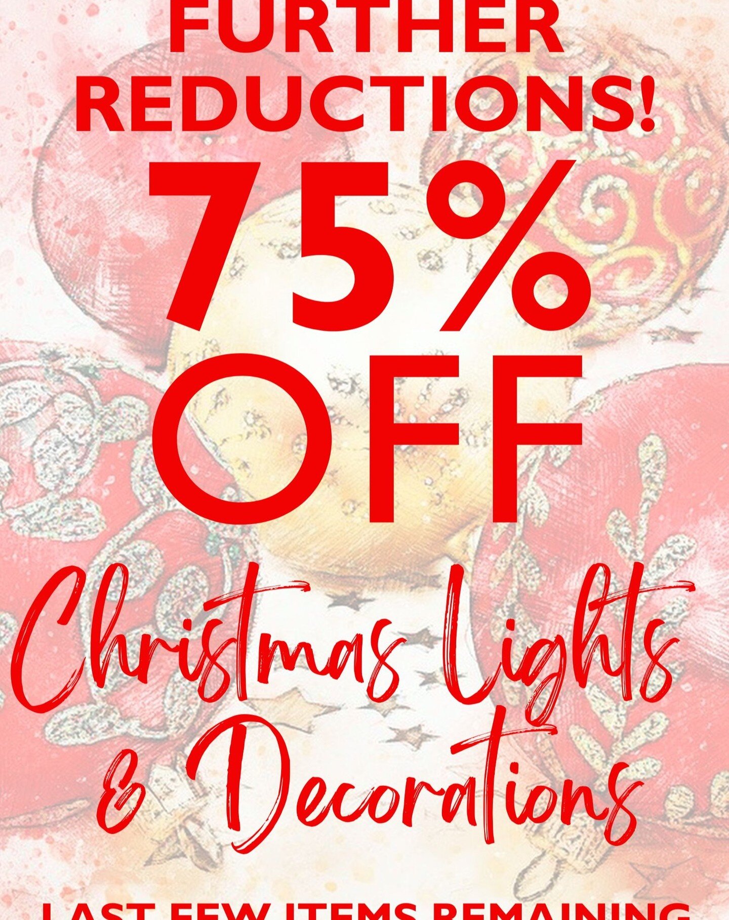 SALE NOW ON at STAVERTON NURSERY! ALL Christmas Lights and Decorations, Cards and Calendars reduced.*

(*discounts vary)