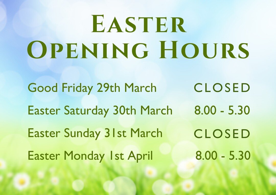 We are open on Easter Saturday and Bank Holiday Monday!

#gardening #stavertonnursery #plants #halland #eastsussex