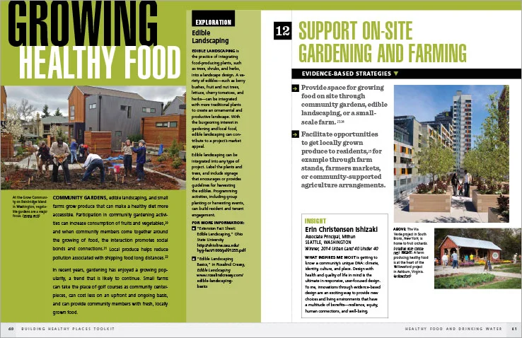 Book Design Portfolio: Architecture, Urban Development Book: Building Healthy Places Toolkit