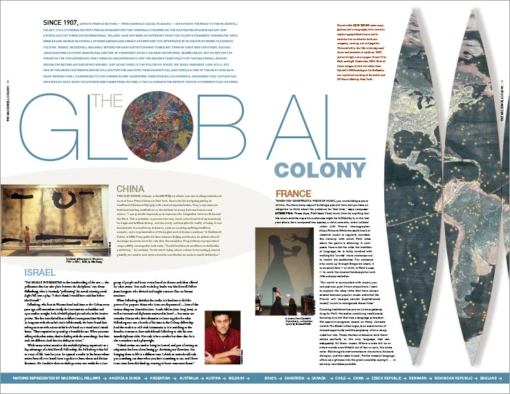 Newsletter Design Portfolio: Arts journal design: The MacDowell Colony.