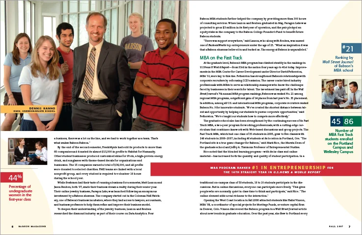 Corporate Annual Report Portfolio: President's Report: Babson College.