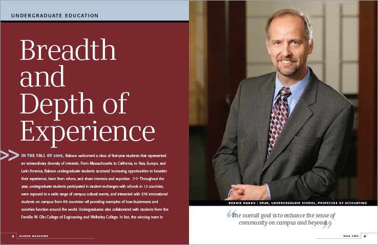 Corporate Annual Report Portfolio: President's Report: Babson College.