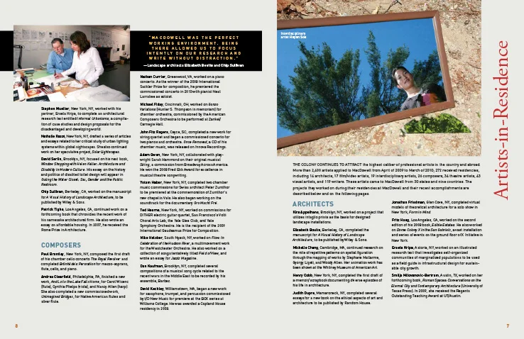 Corporate Annual Report Portfolio: MacDowell Colony