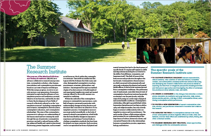 Program & Catalog Design: Summer Research Institute Program: Mind & Life Institute