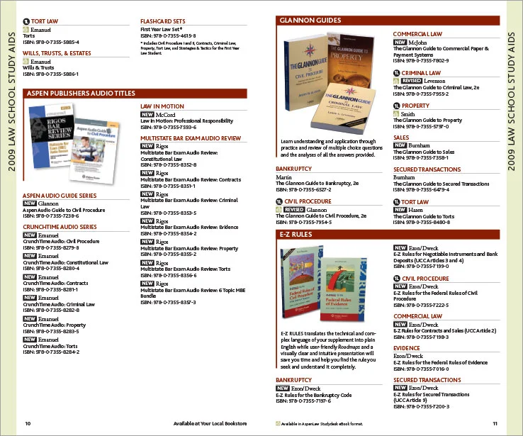 Program & Catalog Design: Law School Book Catalog: Wolters Kluwer