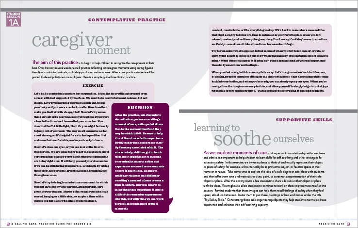 Program & Catalog Design: Call to Care Curriculum Guide : Mind & Life Institute