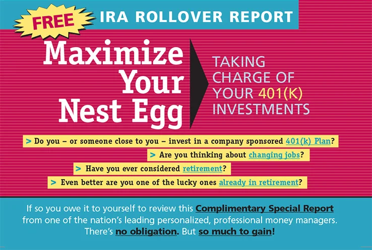 Marketing Collateral Design Portfolio: Direct Mail Cards: Adviser Investments