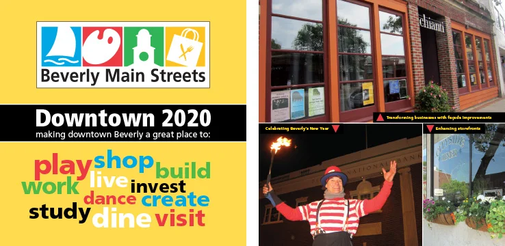 Marketing Collateral Design Portfolio: Fundraising Brochure: Beverly Main Streets