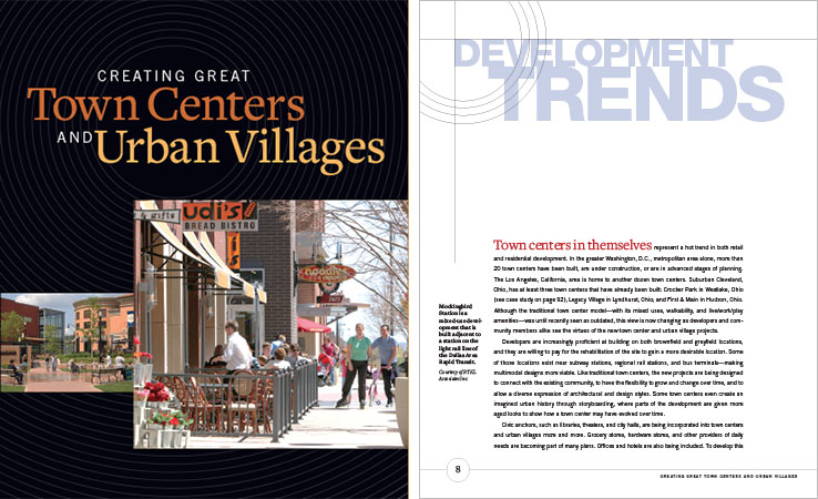 Book Design Portfolio: Urban design book: Creating Great Town Centers and Urban Villages