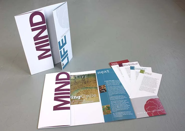 Marketing Collateral Design Portfolio: Donor Kit: Mind & Life Institute.