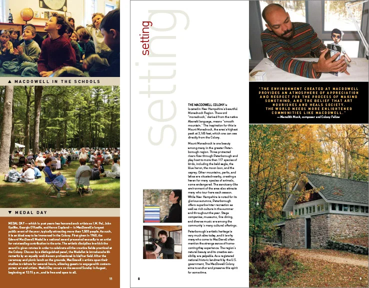 Marketing Collateral Design Portfolio: Institutional Brochure: MacDowell Colony