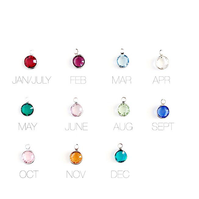 Beffy Birthstone Charms - 96Pcs 5mm Birthday Crystal Charms for