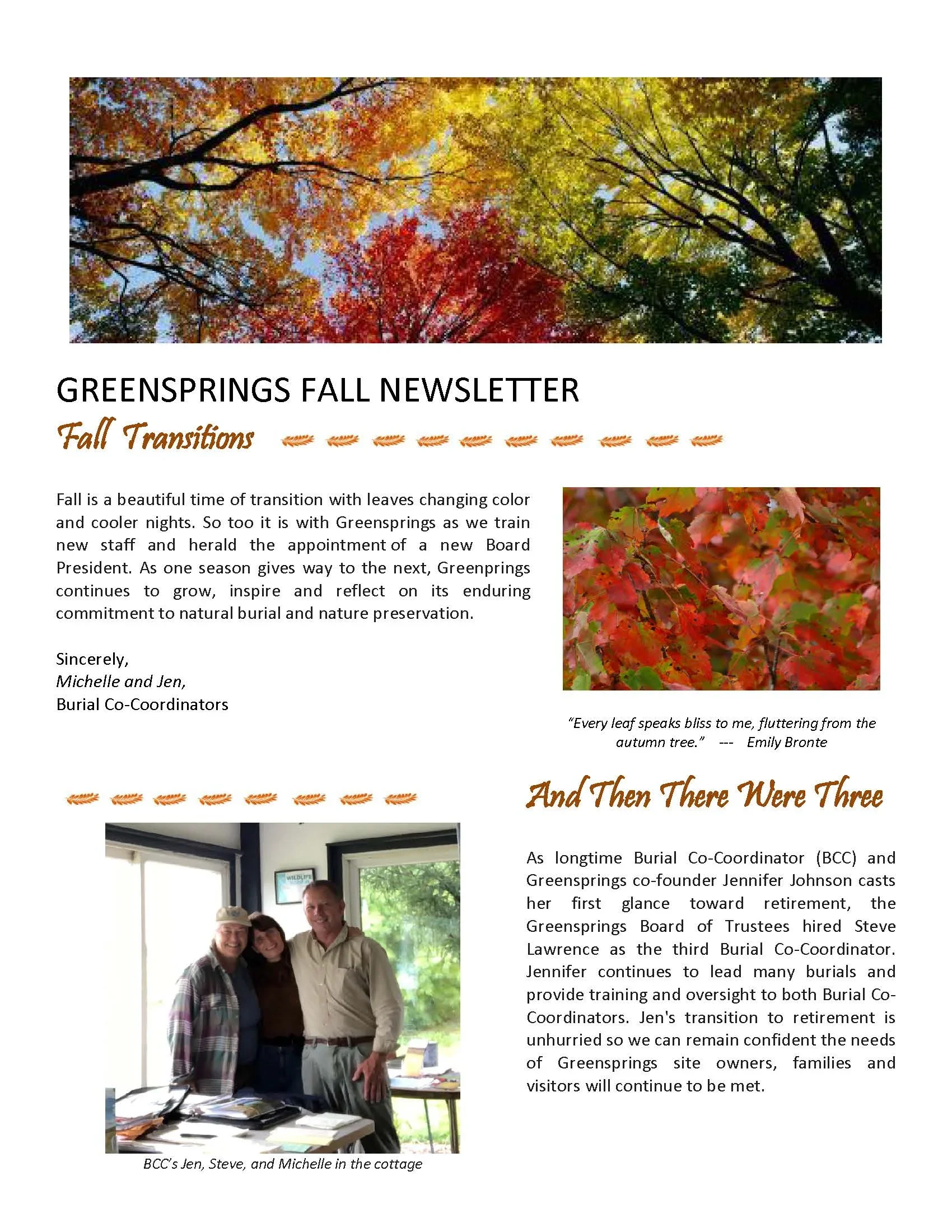 Fall Newsletter (2019)