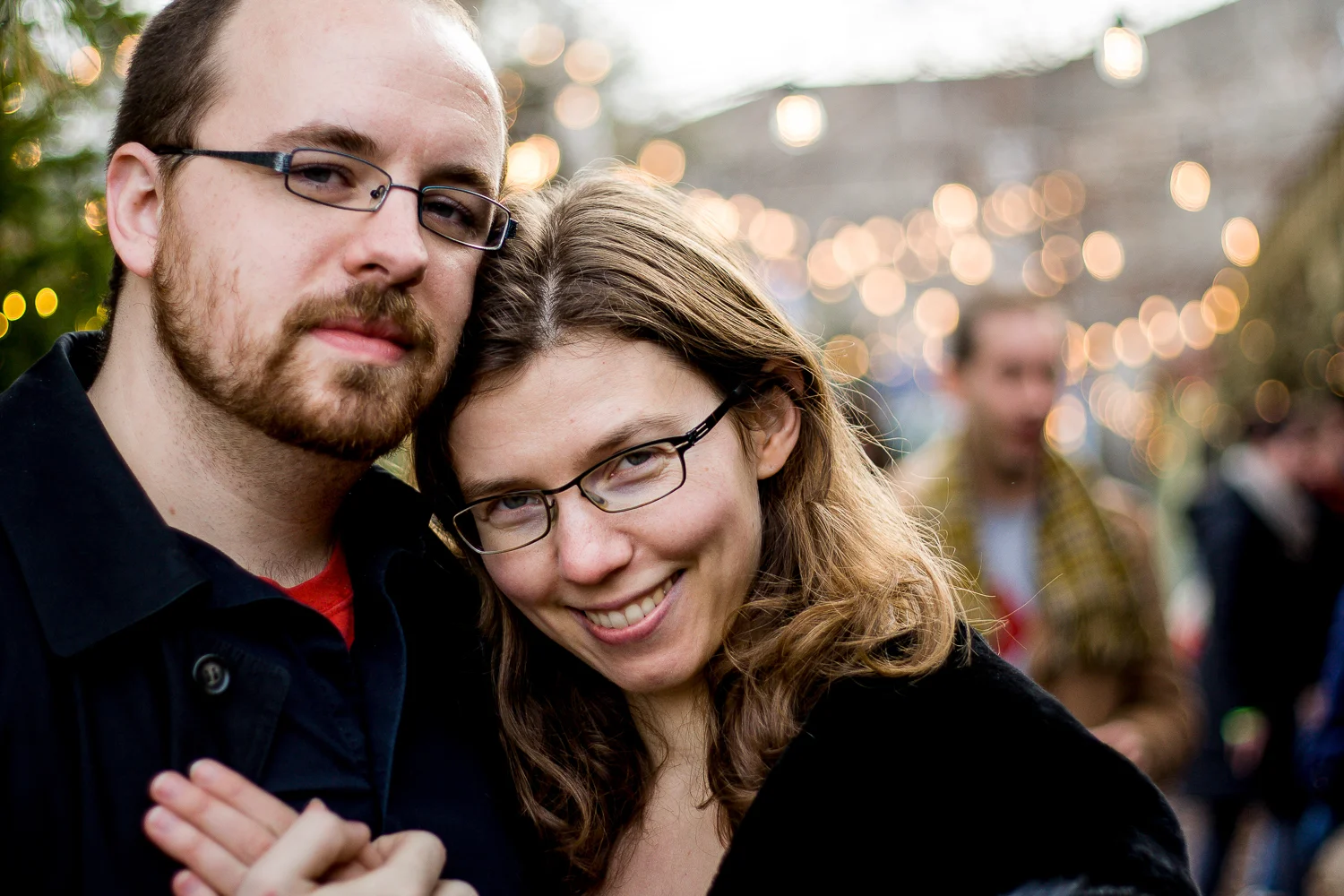 Couples photography at the Philadelphia River Rink