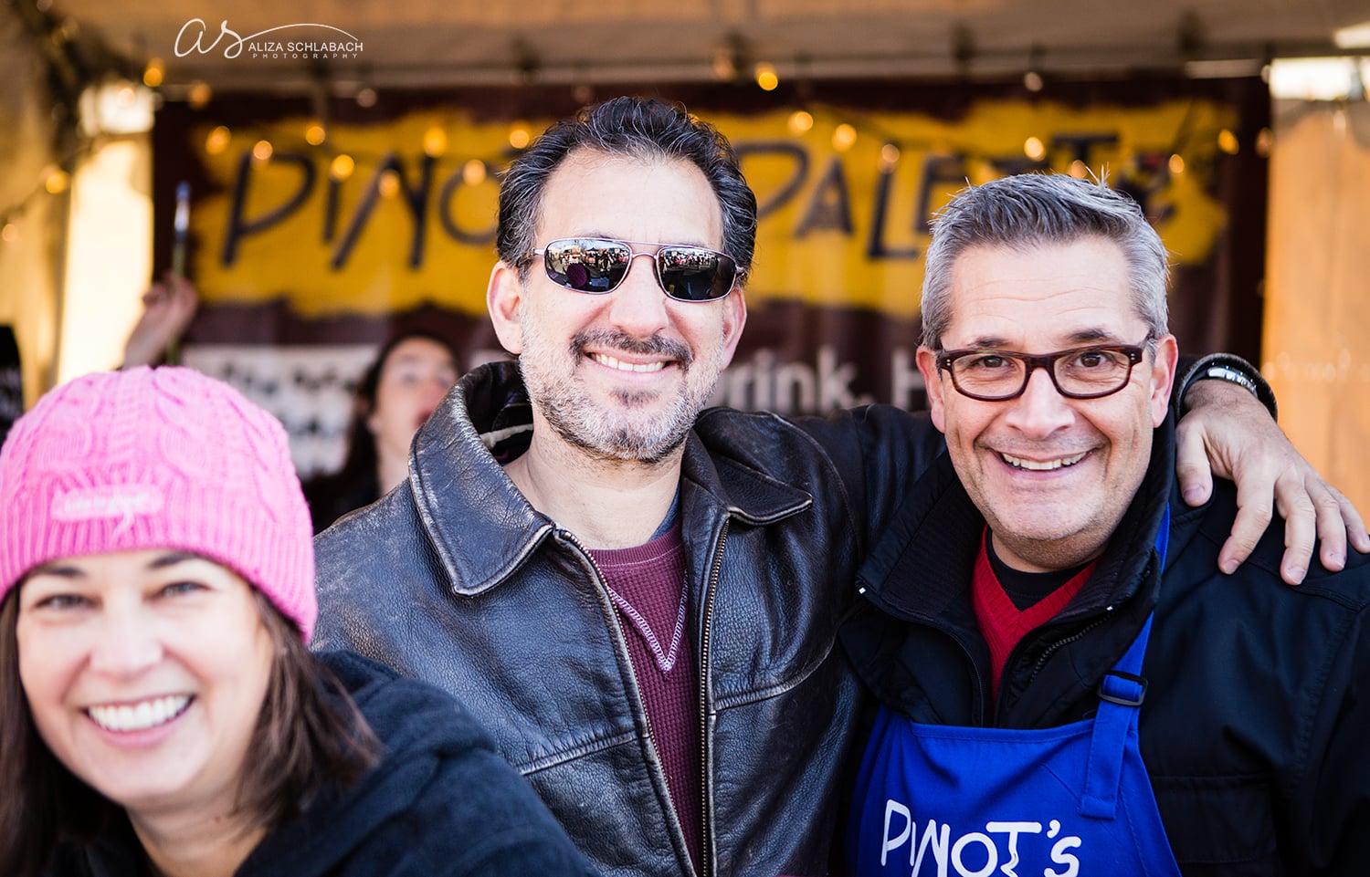 Event photo of Pinot's Palette owners at the Cricket Cringle in Ardmore, PA - 2015