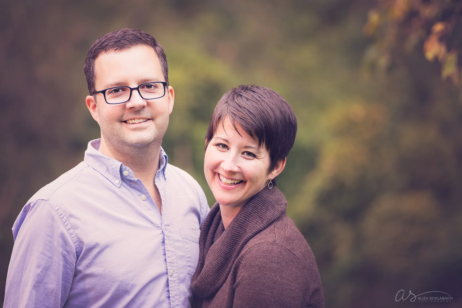 Casual photo of a smiling couple outdoors