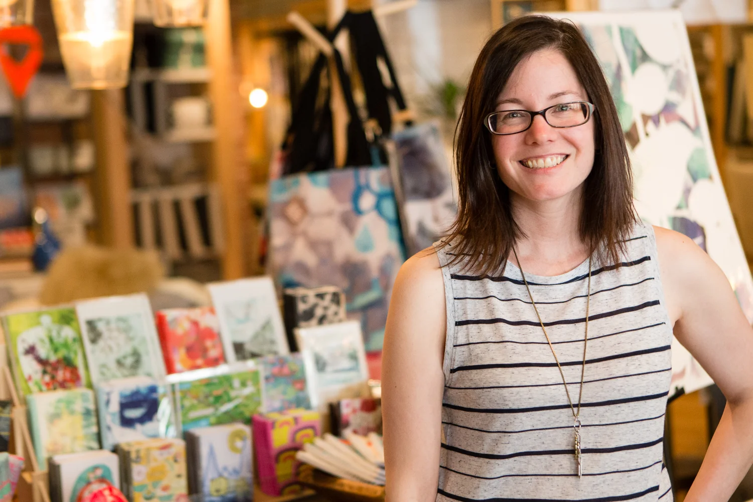 Barb Chotiner at her West Elm Philly pop up shop on April 17, 2016