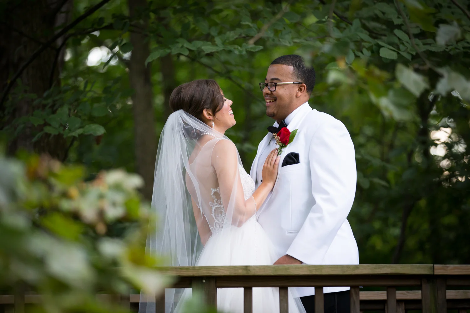 Another portrait of bride and groom