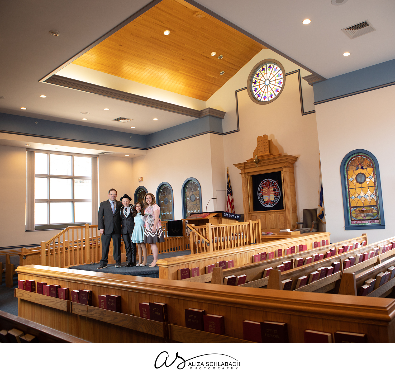 Family Bar Mitzvah photo at Kesher Israel in West Chester)