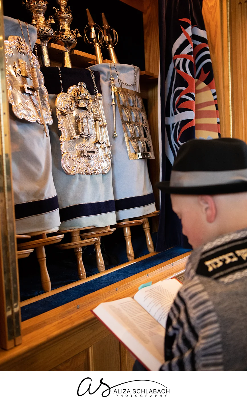 Bar Mitzvah boy at Torahs