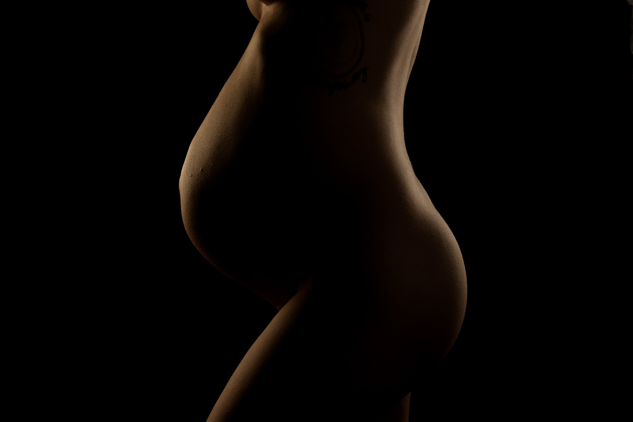 maternity nude silhouette photo
