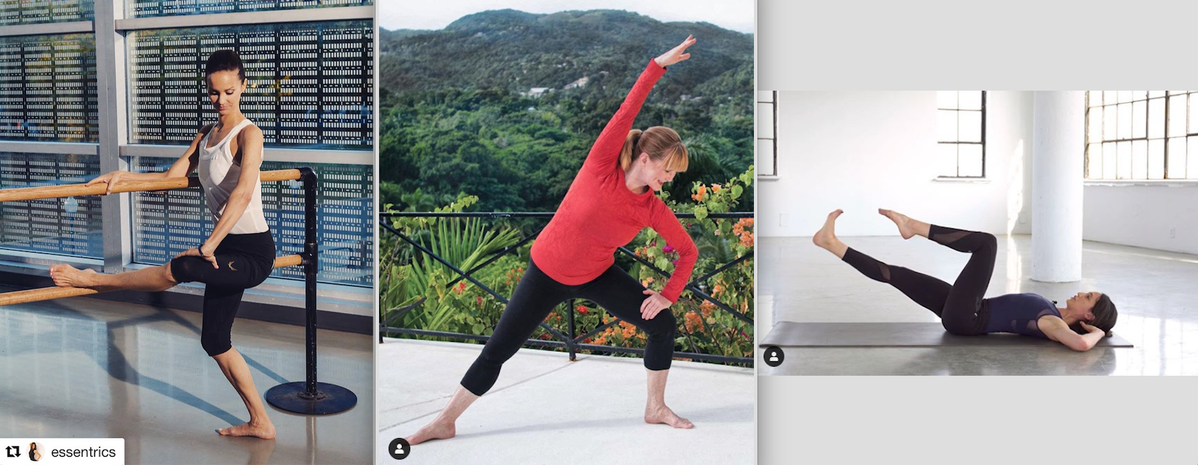 Many Essentrics movements have a barre/chair, standing, and floor variation.