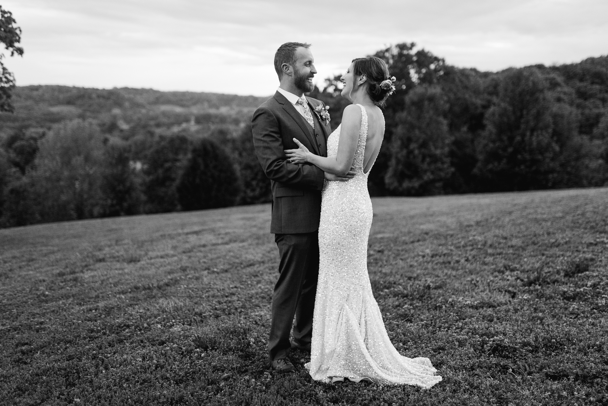 Romantic Nashville country wedding portrait