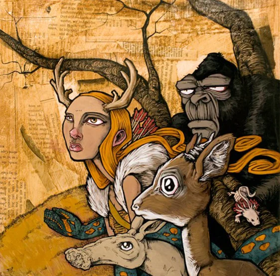 Artemis and her animal companions