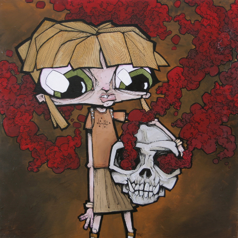 While waiting for the bus Jackie’s pygmy gorilla skull began to smoke