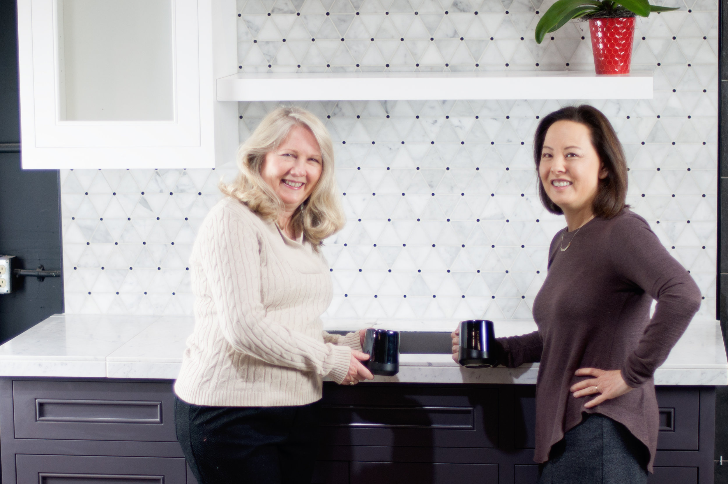 Caryl and Diana In Front of Kitchen Vignette.jpg
