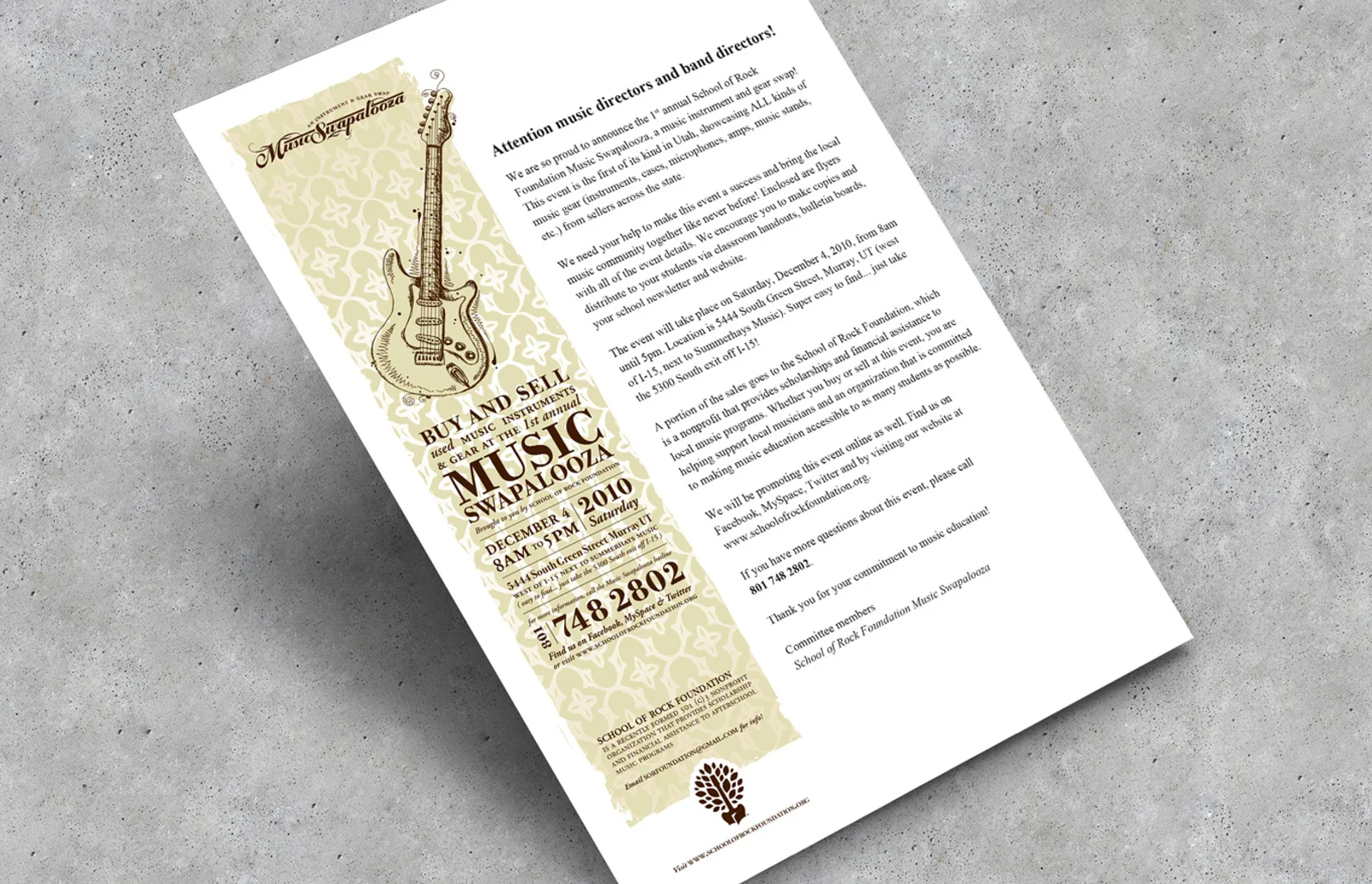 Event letterhead