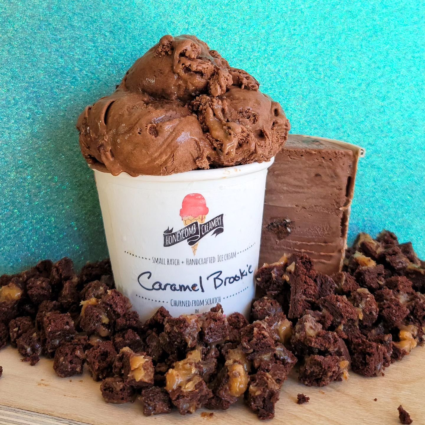 Hm, this new flavor feels a little familiar...🤔

That's right folks, CARAMEL BROOKIE is back for a few more weeks! Just in case you need reminding, it's a rich chocolate ice cream layered with gooey caramel and toffee brownie cookie pieces. Think th