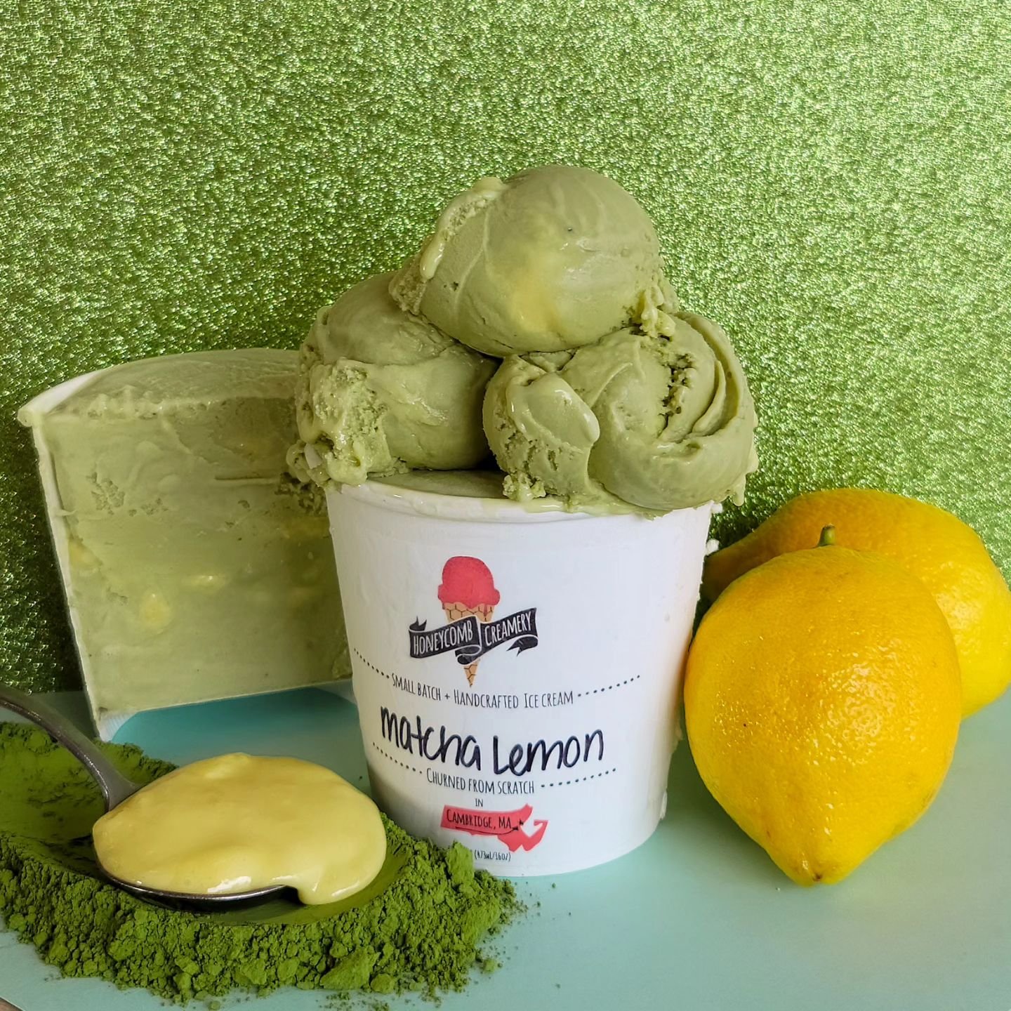 Who's ready for some April flavors?🙋&zwj;♀️

MATCHA LEMON is a matcha ice cream (made with matcha from @mem_tea !) swirled with ribbons of homemade lemon curd. Vibrant, colorful, a mix of earthy, grassy, and sweetly zesty, this is a creamy scoop per